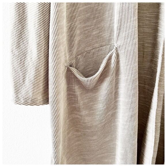 Donni Antropologie Slouchy Cardigan Open Pockets Layer Textured Ribbed Loose Fit - Picture 5 of 12